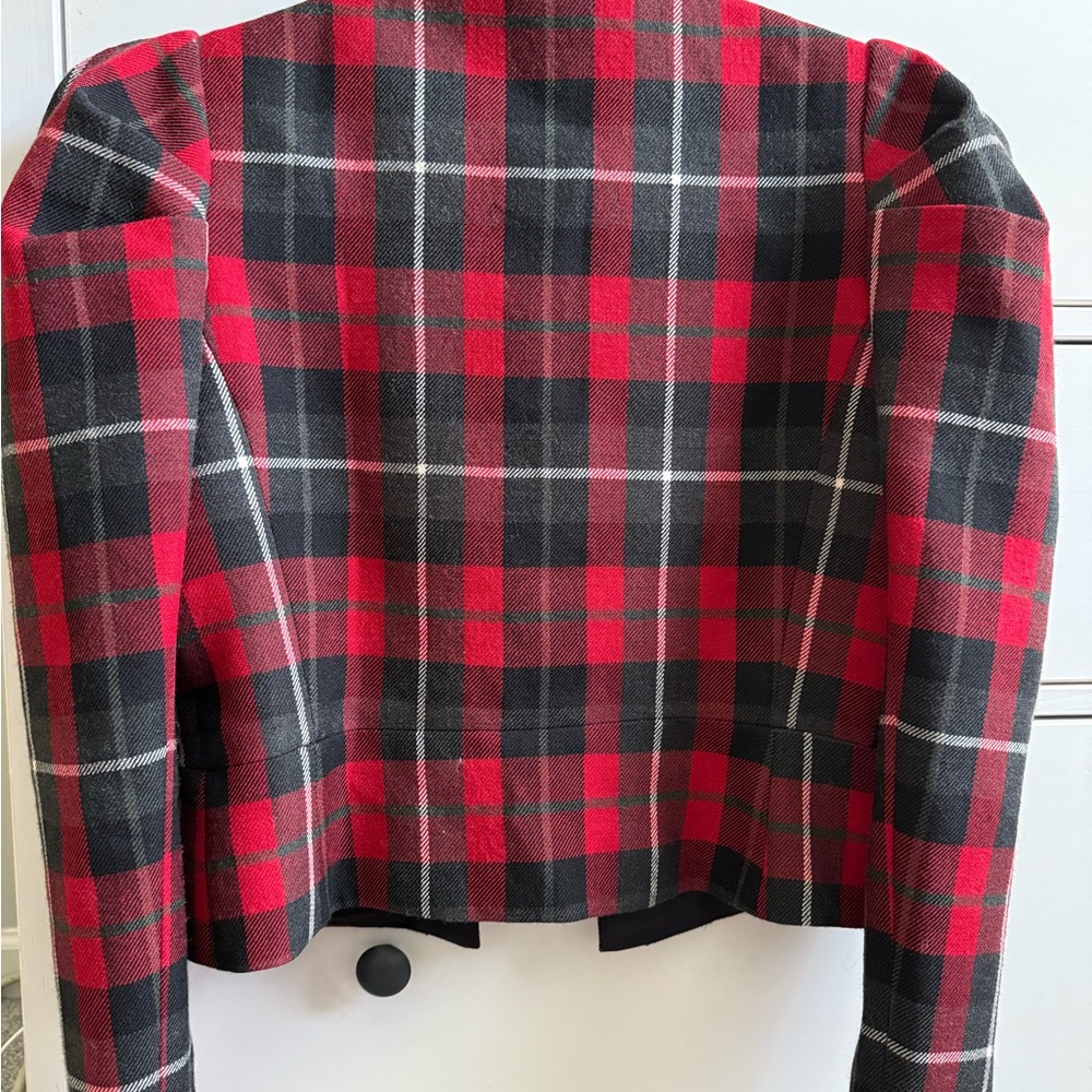 Dior Red and Black Plaid Blazer - Picture 5 of 9